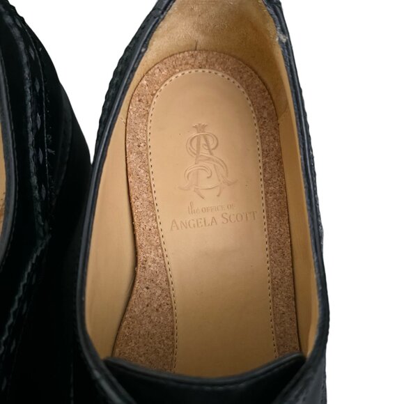 The Office of Angela Scott Ms. Arzner Slip On Black Oxford Leather Loafer EU 39 - Picture 7 of 12